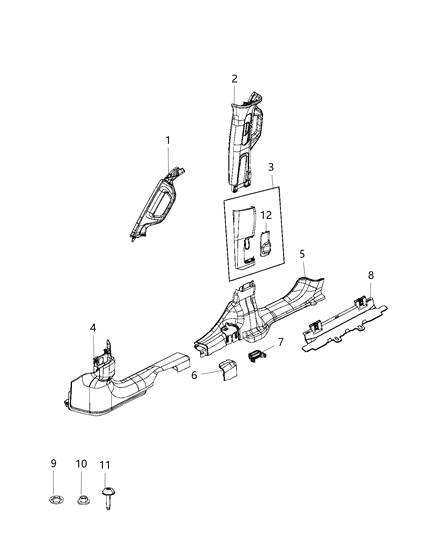 2020 Jeep Gladiator NONPART-Latch Assembly Rt Diagram for 6QD56TX7AA