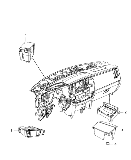 2013 Ram 3500 Module-Vehicle Systems Interface Diagram for 68110979AA