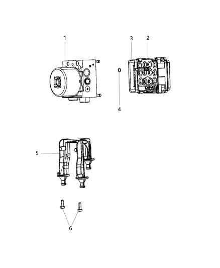 2011 Chrysler 300 Anti-Lock Brake System Module Diagram for 68137007AA
