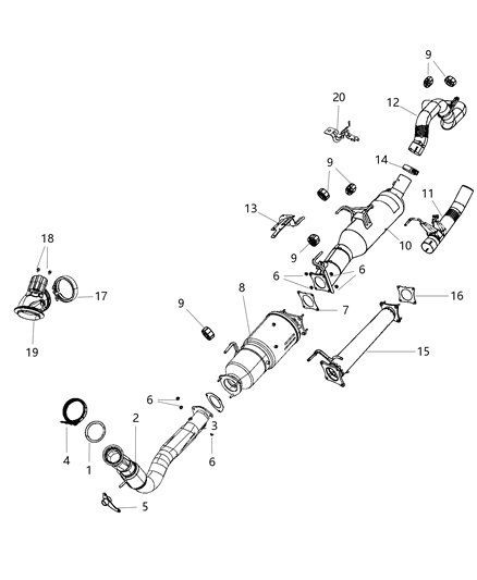 2017 Ram 3500 Exhaust System Diagram 2