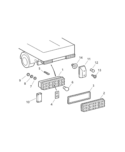 2006 Dodge Sprinter 3500 Lamps - Rear Diagram