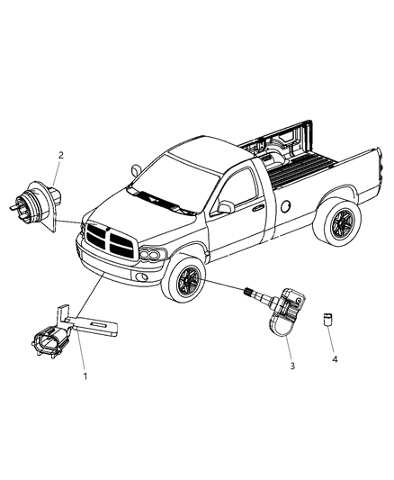 2008 Dodge Ram 1500 Sensors Body Diagram