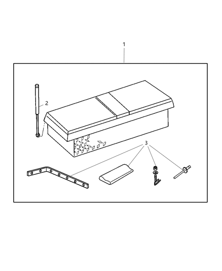 2005 Dodge Dakota Chest-Storage-Exterior Diagram for 82203111