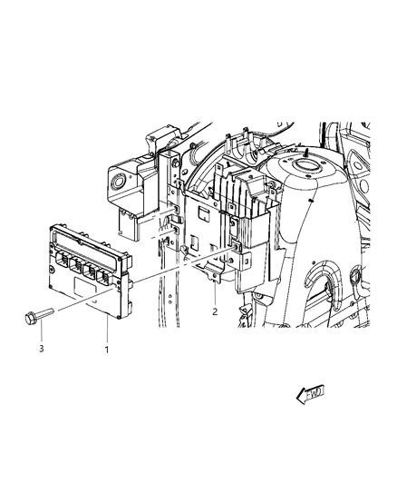 2011 Dodge Durango Modules, Engine Compartment Diagram