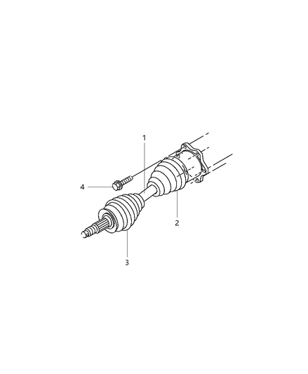 1999 Dodge Durango Shaft - Front Drive Diagram