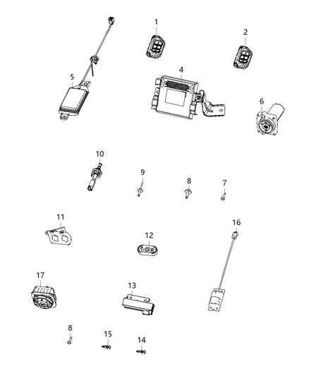 2021 Jeep Wrangler Module-Ignition Switch Diagram for 68307356AC