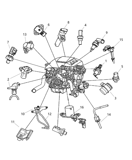 2009 Jeep Grand Cherokee Switch-Oil Pressure Diagram for 5149065AA