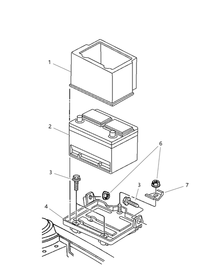 1997 Chrysler Concorde Battery Tray Diagram