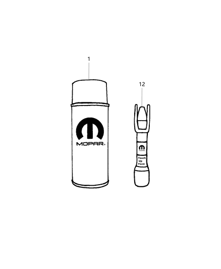 2020 Jeep Wrangler Touch Up Spray Diagram for 6103210AA