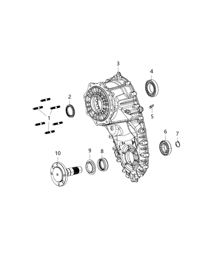 2014 Ram 3500 Pickup Front Case & Related Parts Diagram 1