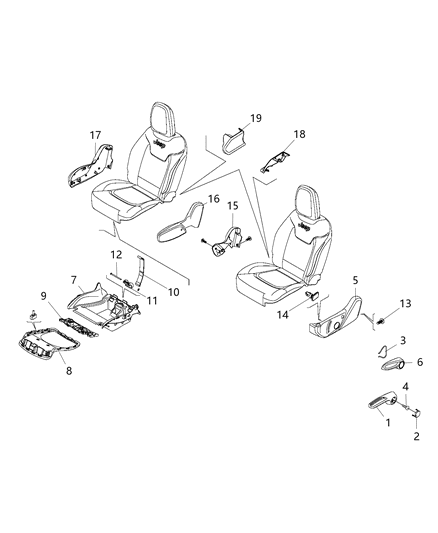 2017 Jeep Renegade Screw-Seat Diagram for 68284393AA