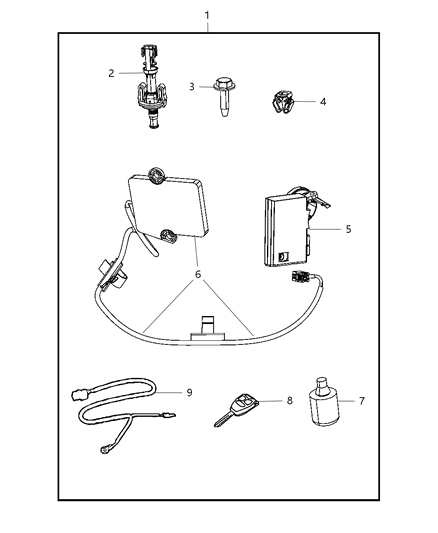 2009 Jeep Liberty Remote-Complete Diagram for 82211441AD