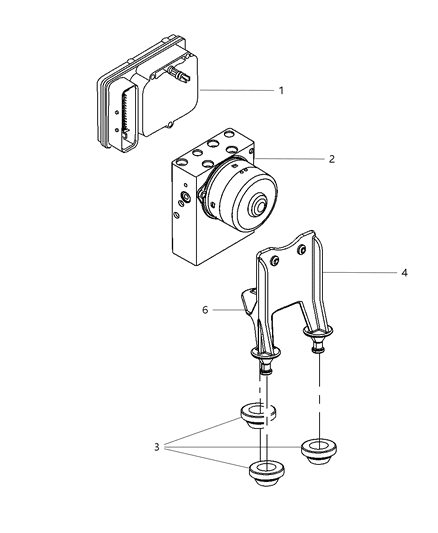 2006 Dodge Magnum Abs Control Module Diagram for 5134113AA