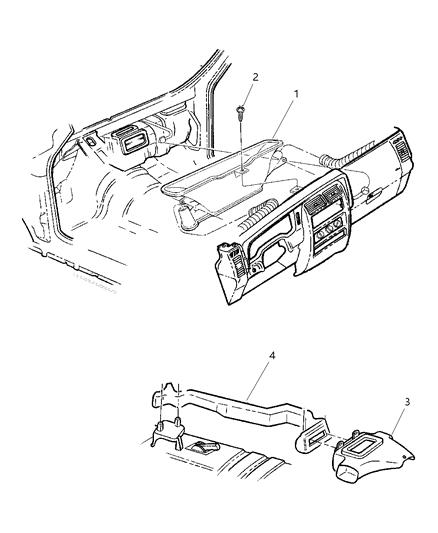 1997 Jeep Cherokee Air Distribution Ducts Diagram