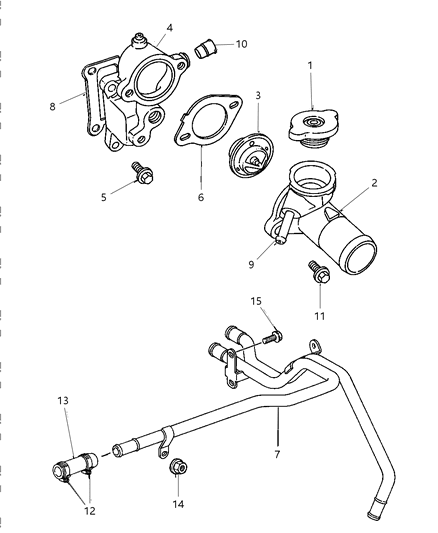 1997 Chrysler Sebring Tube-Heater Core Diagram for 4777378