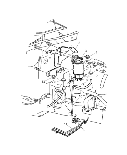 2004 Jeep Liberty Tube-Fuel Supply Diagram for 5103505AB