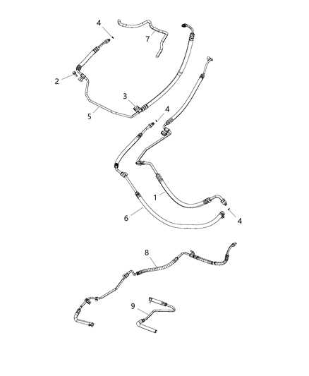2015 Dodge Charger Hose-Power Steering Pressure Diagram for 4584560AD