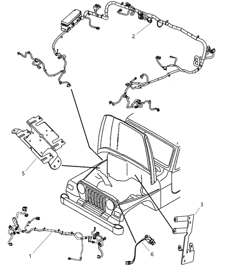 2008 Jeep Wrangler Wiring-HEADLAMP Diagram for 68027540AC