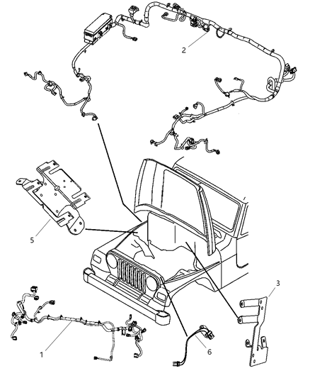 2008 Jeep Wrangler Bracket-Power Distribution Center Diagram for 4692057AF