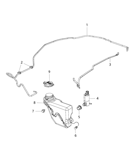 2014 Dodge Viper Front Washer System Diagram