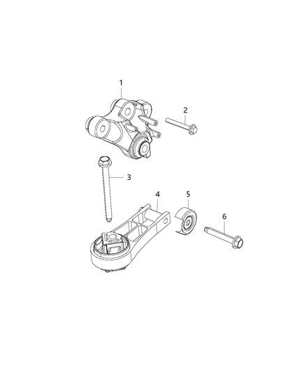 2017 Chrysler Pacifica Bracket-Engine Mount Diagram for 68240727AB