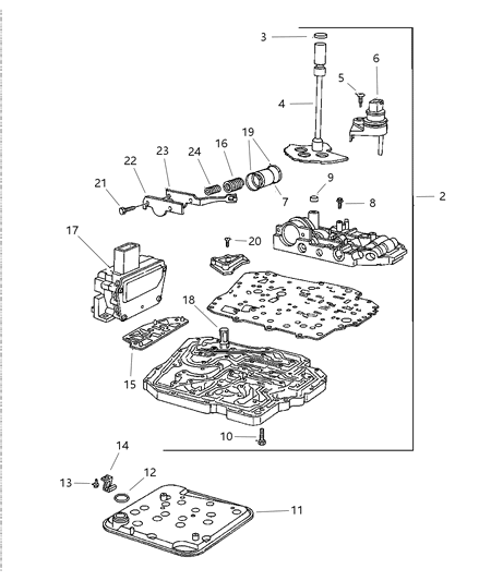 1997 Dodge Intrepid Valve Body Diagram