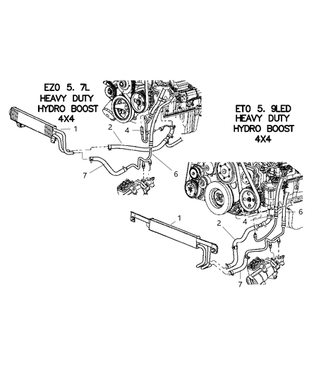 2007 Dodge Ram 3500 Power Steering Hoses Diagram 3