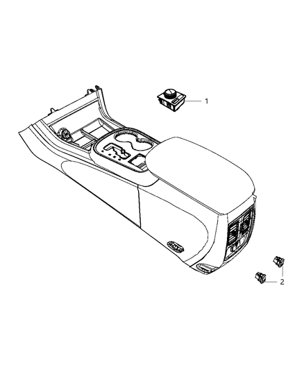 2015 Dodge Durango Switches - Console Diagram