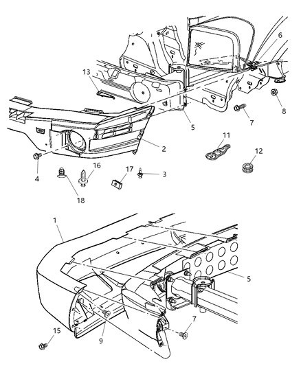 2006 Dodge Durango Plate Diagram for 52855301AD