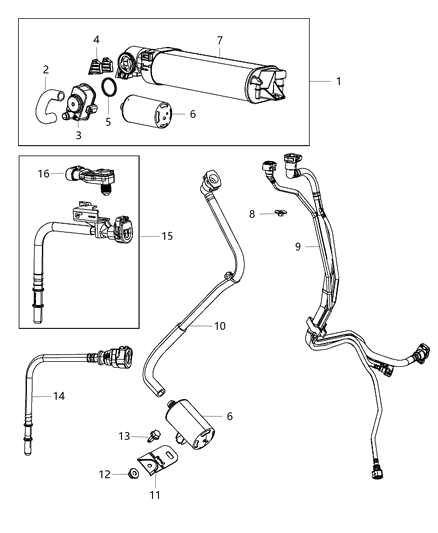 2014 Chrysler 300 Vapor Canister & Leak Detection Pump Diagram