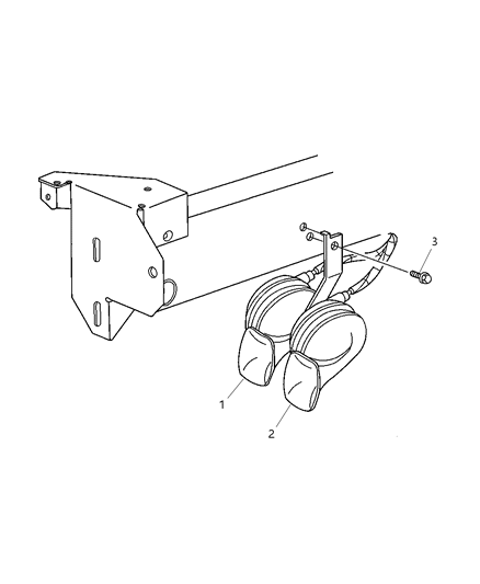 2009 Dodge Viper Horn Diagram for 4760943AF