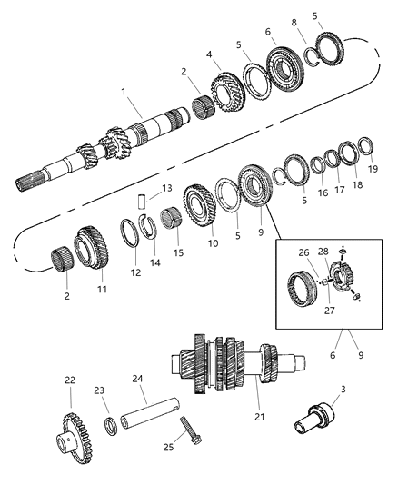 2003 Chrysler PT Cruiser Gear Train Diagram