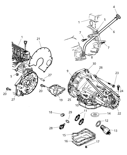 2004 Jeep Grand Cherokee Case & Related Parts Diagram 2