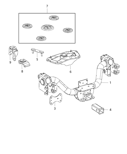 2016 Ram 2500 Bracket-Tie Down Diagram for 68195992AA