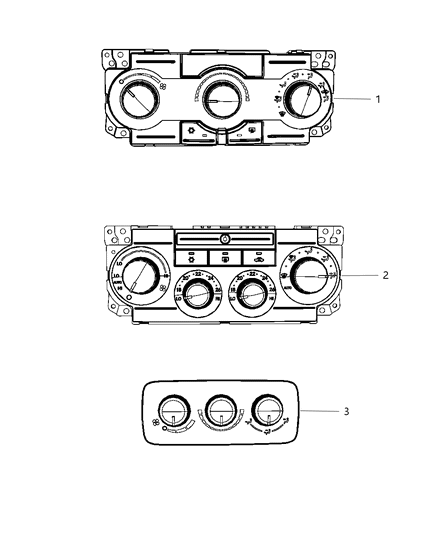 2009 Jeep Commander Air Conditioner And Heater Control Diagram for 55037979AC