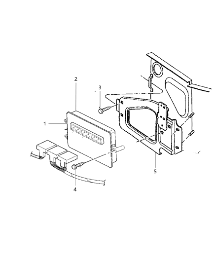 2004 Dodge Durango Electrical Powertrain Control Module Diagram for R6029146AC