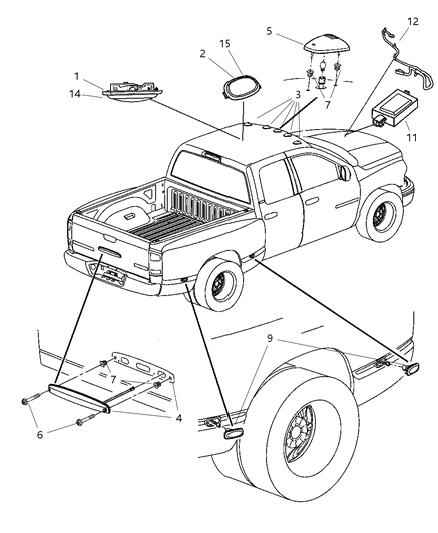 2006 Dodge Ram 3500 Wiring-TAILGATE Diagram for 5086510AA