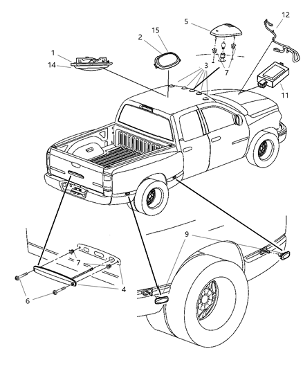 2006 Dodge Ram 3500 Housing-TAILGATE Diagram for 5086509AA