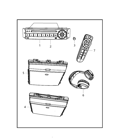 2013 Chrysler Town & Country Player-Dvd Diagram for 5091263AB