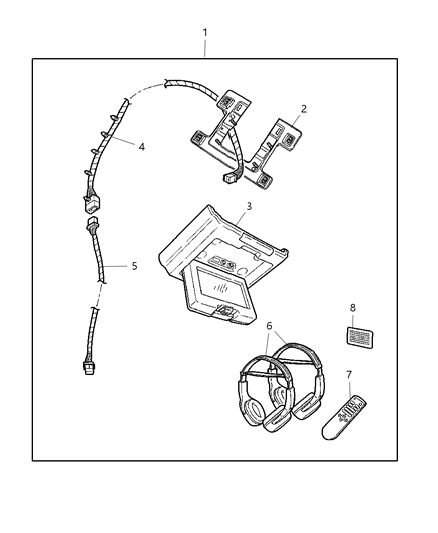 2006 Dodge Caravan Media Sys-Monitor W/O Dvd Diagram for 82208811