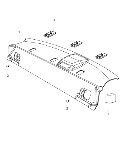 2017 Dodge Challenger Rear Shelf Panel Diagram