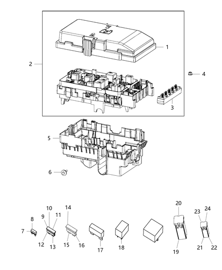 2015 Chrysler 200 Fuse-Micro 3 Diagram for 68217127AA