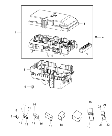 2015 Chrysler 200 Pdc-Intelligent Power Diagram for 68137441AC