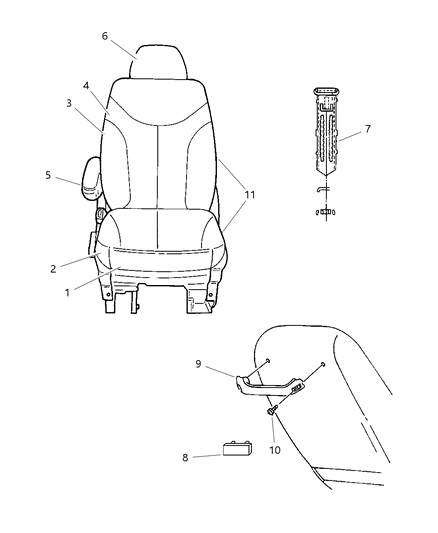 2000 Dodge Caravan Front Seats Diagram 2