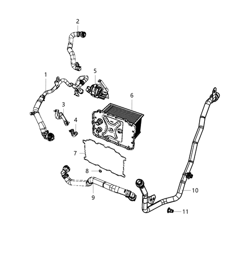 2019 Jeep Cherokee Hose-Radiator Outlet Diagram for 68287422AA