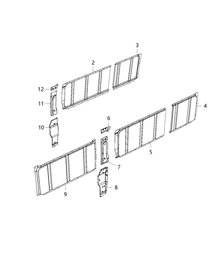 2016 Ram ProMaster 2500 Cover Diagram for 5RN89LXEAA