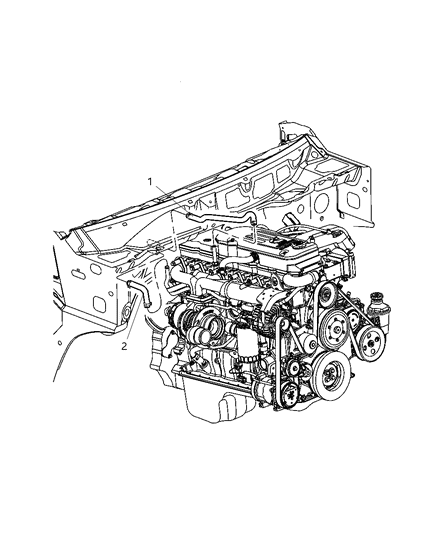 2004 Dodge Ram 1500 Hose-Heater Diagram for 55037607AB