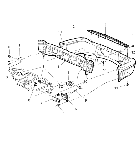 2003 Dodge Durango FASCIA-Rear Diagram for 5012011AC