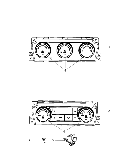 2012 Ram 3500 A/C & Heater Controls Diagram