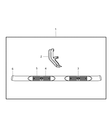 2009 Dodge Durango Bracket Kit-Side Step Diagram for 5183069AA